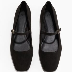 Mary Jane Flats with Gold Buckle